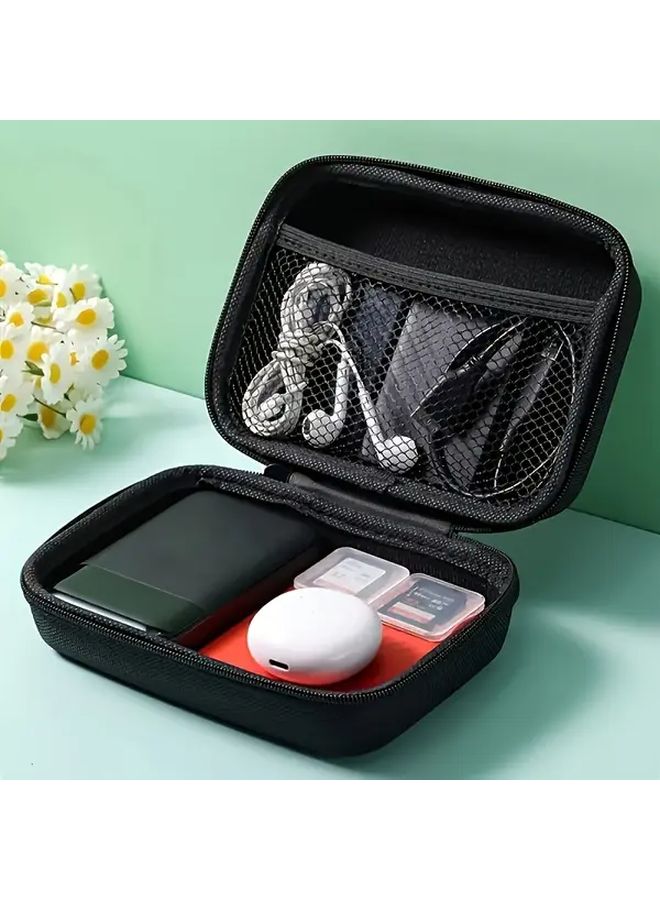 EVA Hard Storage Box With Zippered Organizer Mesh Pocket For Tech Accessories - Image 1