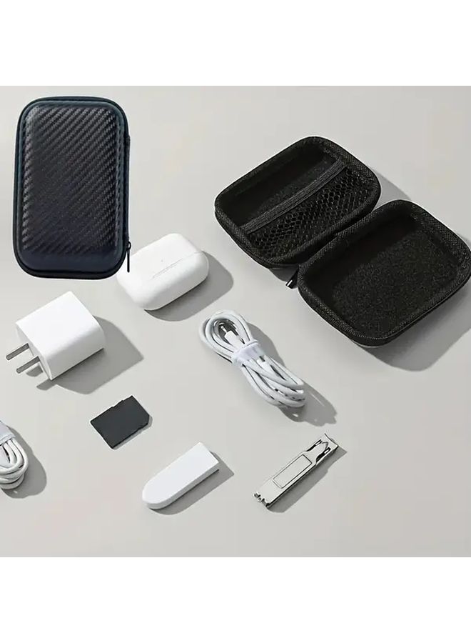 EVA Hard Storage Box With Zippered Organizer Mesh Pocket For Tech Accessories - Image 3