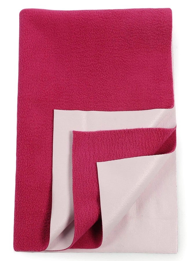 PIKIPOO High Absorbent Water Resistant Bed Protector Quickly Dry Washable Hygienic Baby Sheet Soft Breathable Smell Free Reusable Sheets for Babies Crib Matt (Medium (100 X 70 CM), Rani Pink) - Image 3