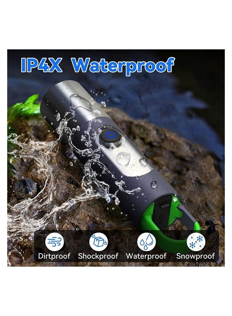 Rechargeable LED flashlight with 4 zoom modes, high lumen brightness, versatile waterproof USB-C handheld flashlight for emergency and outdoor camping use. Includes USB-C charging cable and lampshade. - Image 3