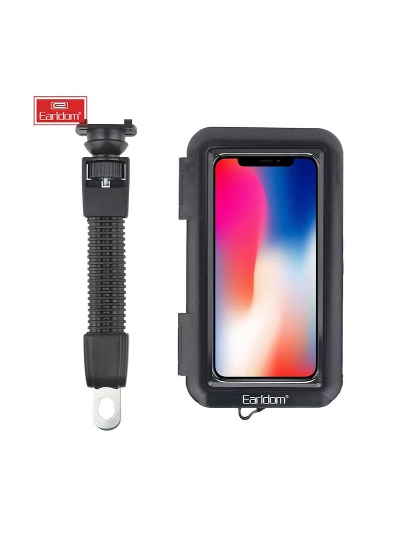 Earldom ET-EH139 Motorcycle Waterproof Mobile Holder | Fits 4.7"–6.8" Phones | Sensitive Touch Screen | Firm & Secure Mount - Image 3