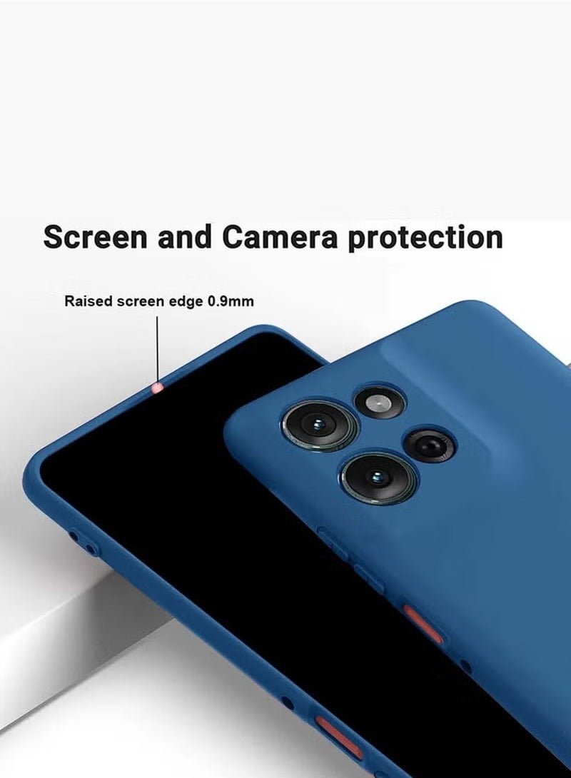 TIGER Motorola Moto G15 4G 2025 Premium Soft Liquid Silicone Case Cover – Navy Blue | Shockproof, Slim Fit, Anti-Fingerprint, Soft Microfiber Lining, Anti-Slip Grip, Stylish & Durable Back Cover for Daily Protection - Image 2