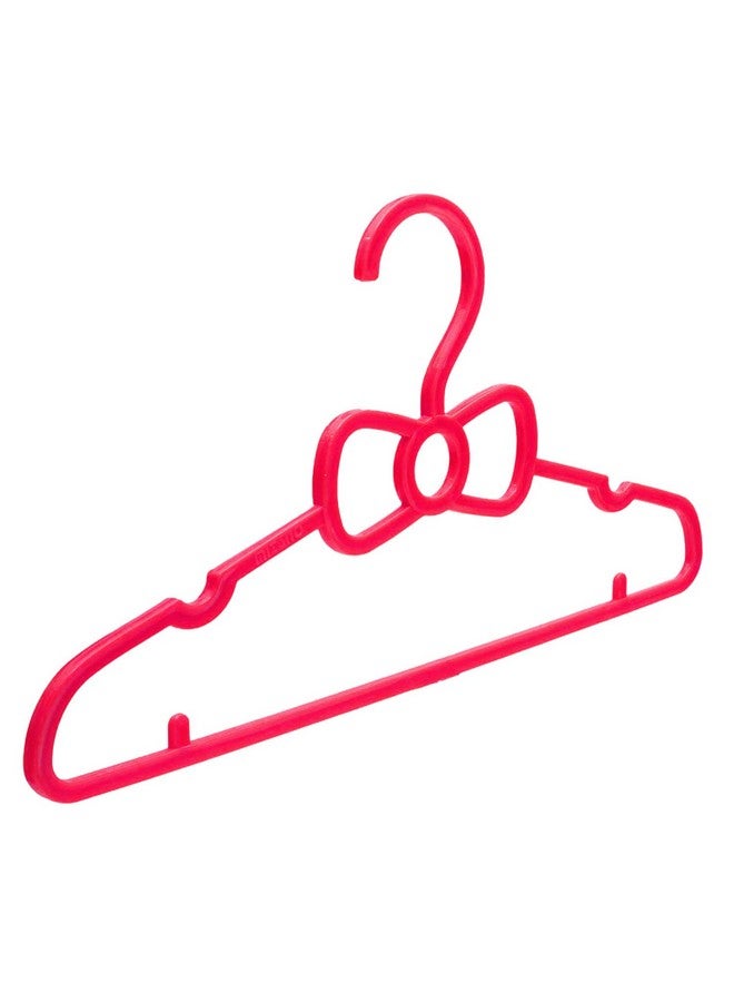 Kuber Industries Kids Mizano Plastic Non-Slip Clothes Hangers|Pack of 10 (Pink) - Image 4