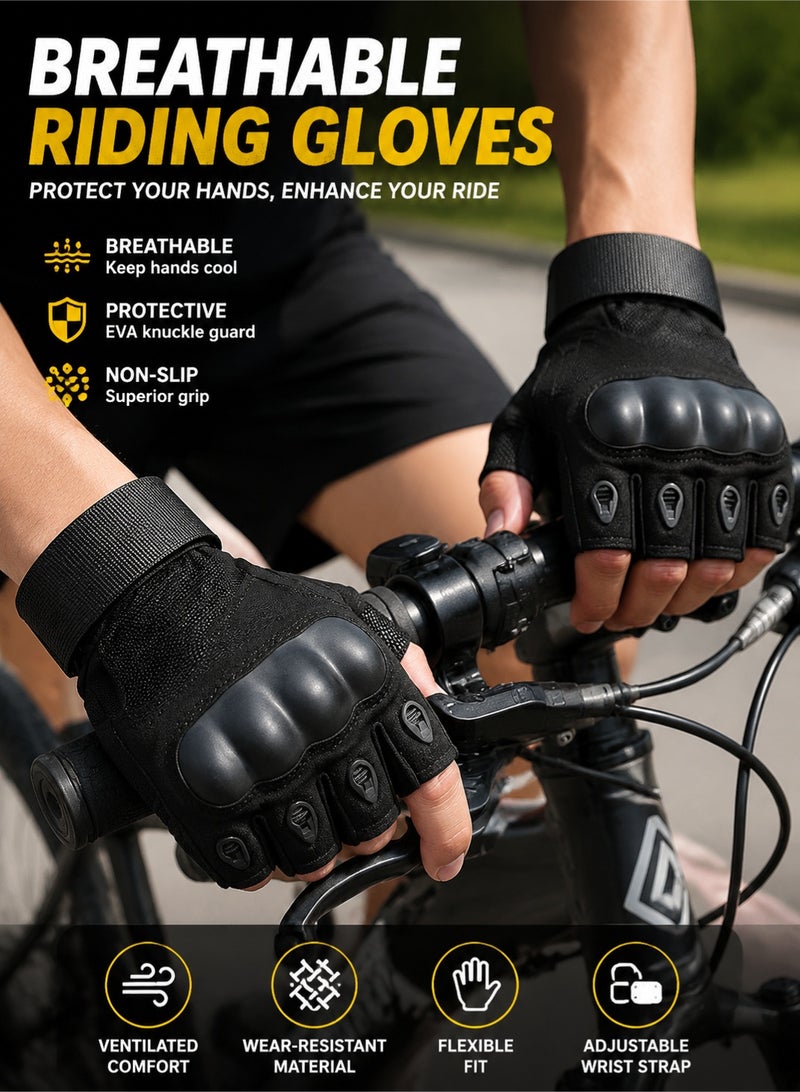 fdsport Riding Glove - Breathable Fingerless Motorcycle Gloves for Cycling, Racing - Image 1