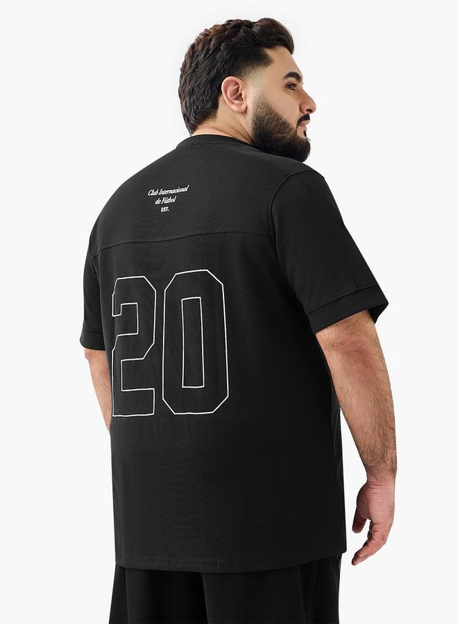 ماكسيم تيشيرت رجالي برقبة على شكل حرف  وأكمام قصيرة مطبوع بنقشة منتظمة - Image 3