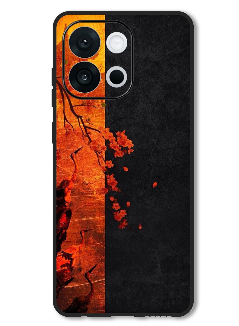 Theodor Case Compatible with OnePlus 13T 6.32 Inch Protection Shockproof Bumper Cover Flower Abstract 4 - Image 1