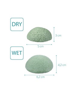 Navaris Konjac Sponges Set Of 3 Facial & Body Konjac Sponge Puffs Exfoliating & Cleansing Sponges For Bath & Shower Green Black White  - Image 4