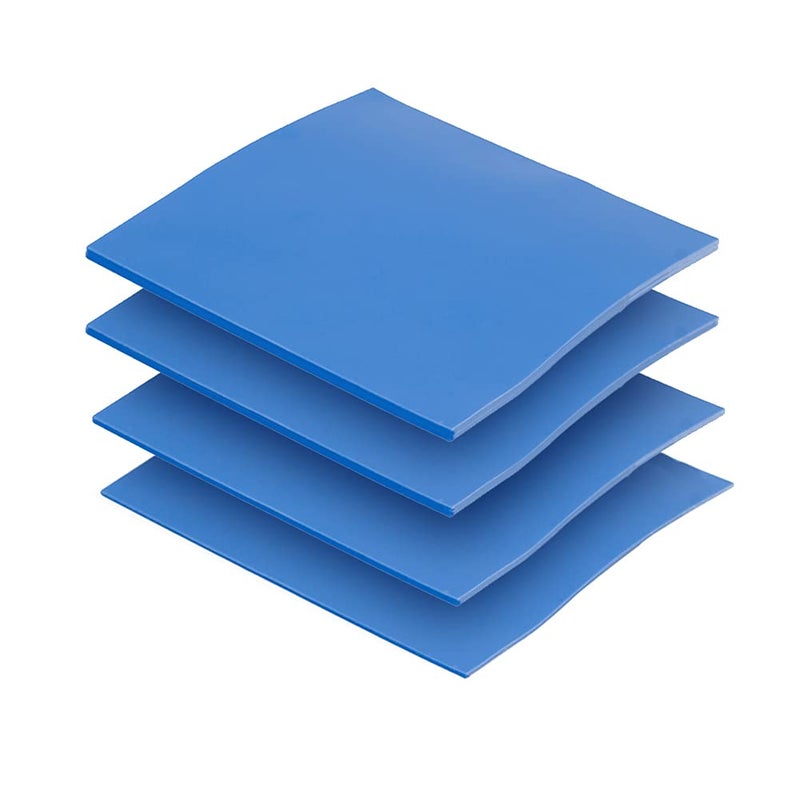 OwlTree 4 Pack Thermal Pad,100x100mm 0.5mm 1mm 1.5mm 2mm Highly Efficient Thermal Conductivity 6.0 W/mK,Heat Resistant Silicone Thermal Pads for Laptop Heatsink CPU GPU SSD IC LED Cooler - Image 1