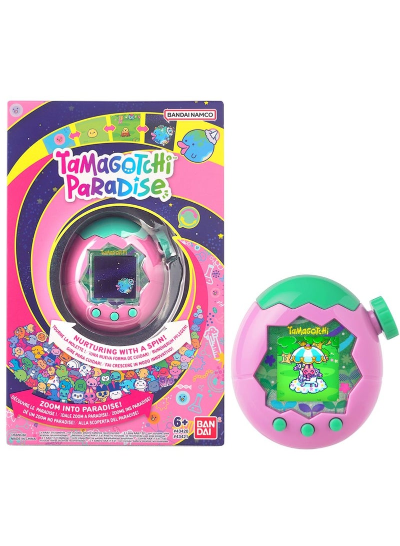 Bandai Tamagotchi Original Land Paradise, Battery Operated | Electronic Pet | Retro Virtual Pet | Interactive Game | Original Digital Pet | Imaginative Role-Play and Nurturing Skills Ideal for Kids, Girls and Boys - Image 1