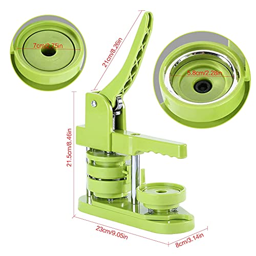 folconroad Button Maker Machine 58mm Pin Installation-Free DIY Pin Badge Button Maker Press Machine Punch Press with Free 100pcs Parts Pictures Circle Cutter - Image 5