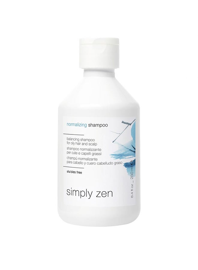 Simply Zen Normalizing Shampoo 250ml – Sebum Balance for Oily Scalps, Ginger & Lemon, Clarifying Wash for Greasy Hair Relief 250ml - Image 1