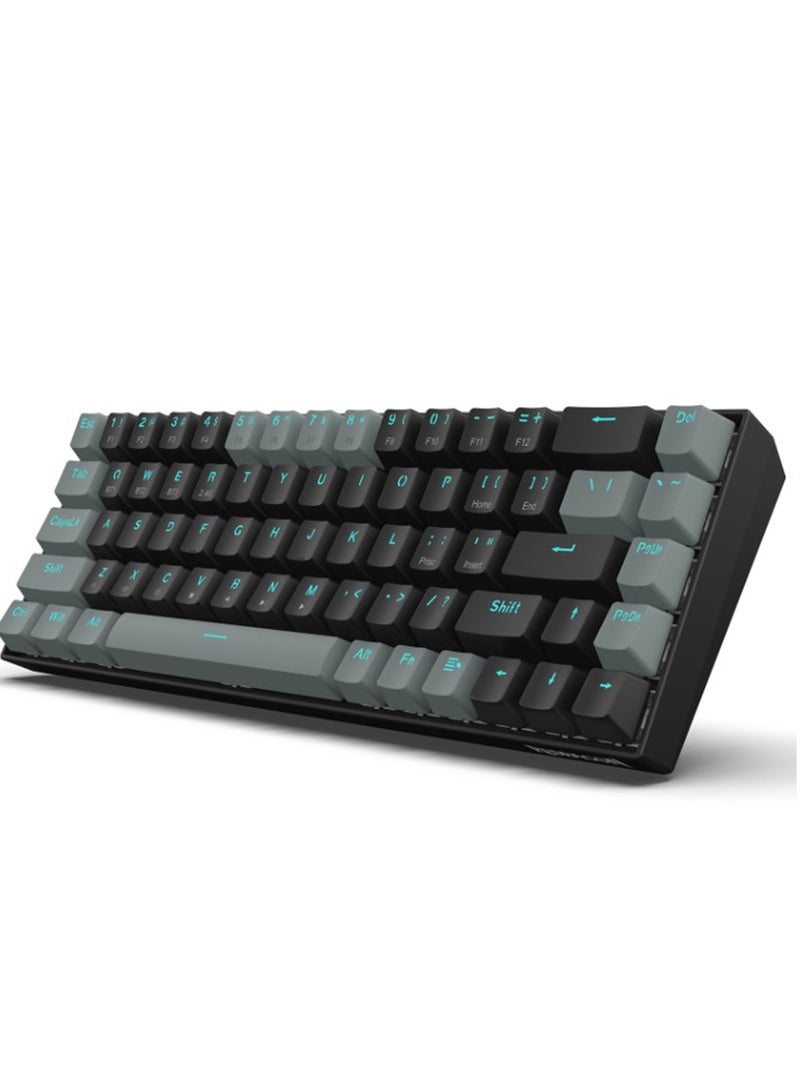 ريدراجون K662 Gwern Wireless Dual Mode Mechanical Keyboard wireless portable 60% mechanical keyboard with red switches , Work with 2 x AAA batteries, easy for replacement - Image 3