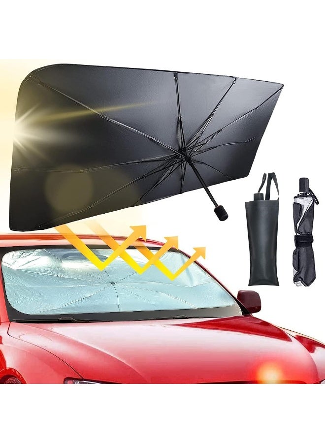 AWH Enew Car Windshield Sun Shade Umbrella, Foldable Car Umbrella Sunshade Cover Protect Vehicle from UV Sun, Easy to Store and Use, Fit Most Vehicle for Auto Windshield Covers Trucks Cars - Image 2