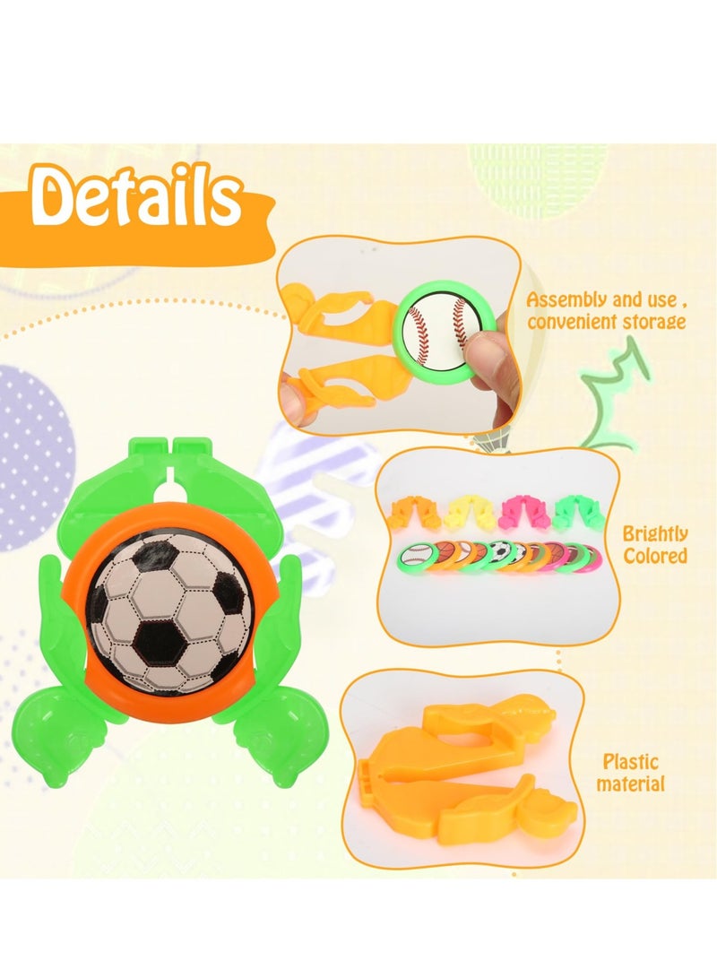 SOLARAE 60 Pack Football Flying Saucers Launcher Toys, Party Favors Chasing Toy Gifts Toys, Outside Flying Toys, Suitable for Kids 3-8 Years Old - Image 5