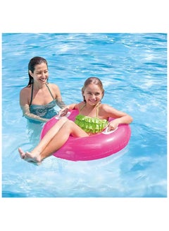 INTEX 59258NP-Inflatable Swim Tube with Two Handles 76cm/30", Pink  - Image 2