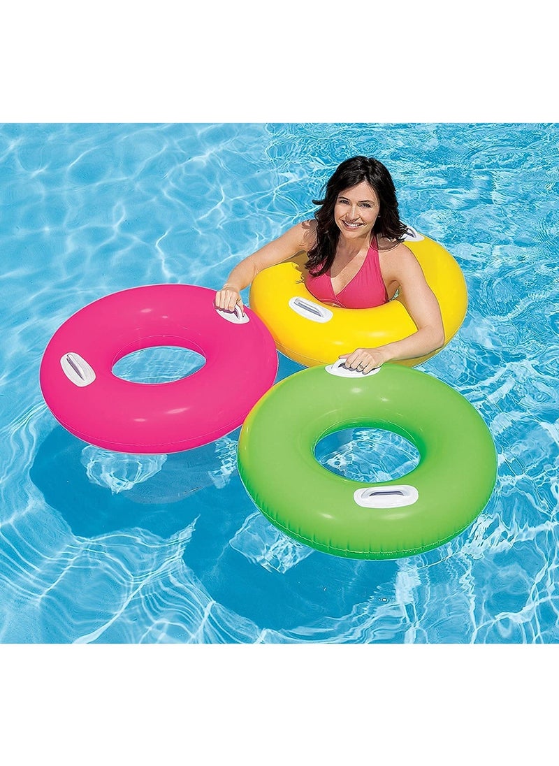 INTEX 59258NP-Inflatable Swim Tube with Two Handles 76cm/30", Pink  - Image 4