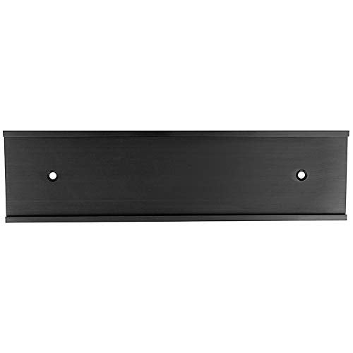 ExcelMark 2"x 8"Aluminum Wall Mounted Name Plate Holder - Office Business Door Sign Holder - Wall or Door - Black - Image 1
