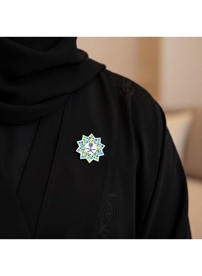 ARAB SOUVENIRS Saudi Vision 2030 Commemorative Metal Magnet Brooch – Premium Geometric Star Design with National Emblem, Cultural Heritage Collector’s Edition - Image 3