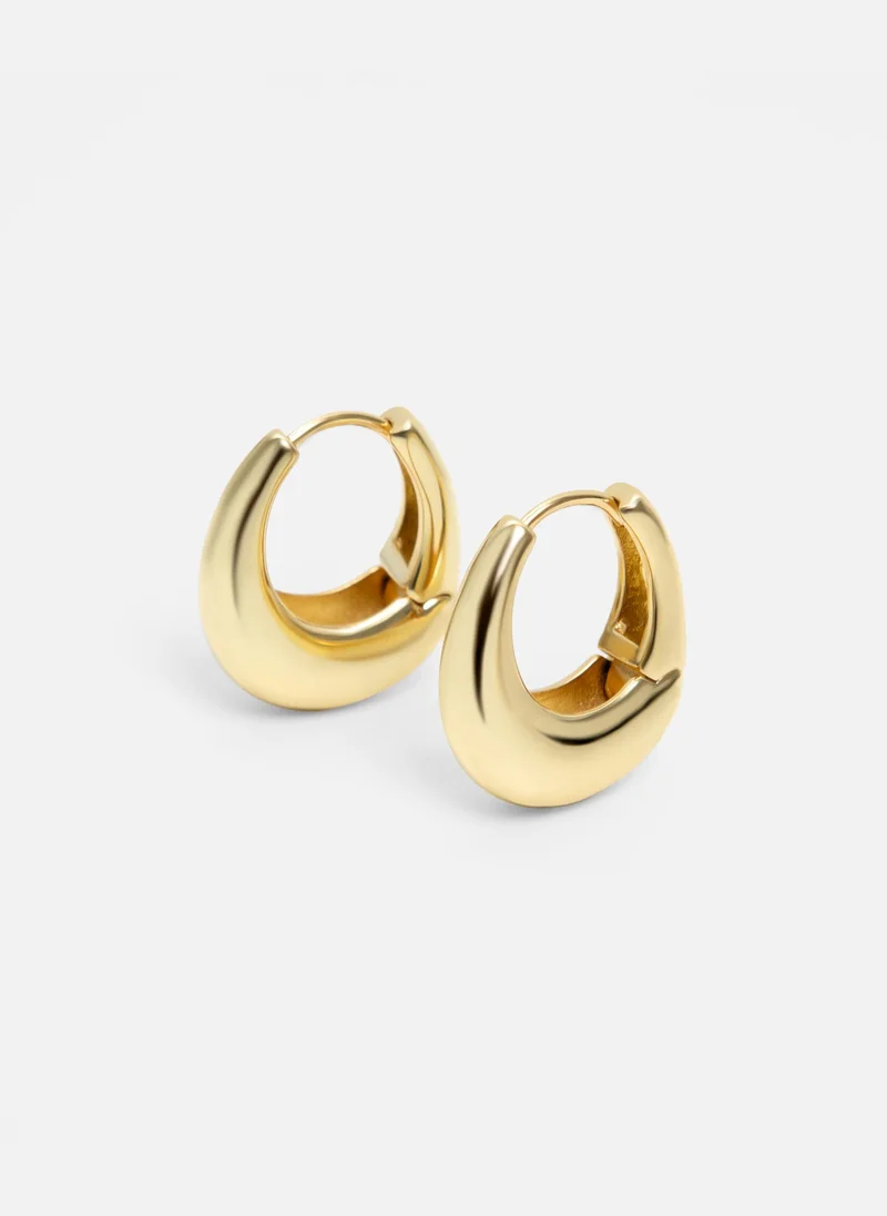 Lichi  Blown hoop earrings of elongated shape for Women | Best Price UAE