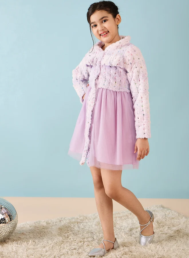 ستايلو بج Tulle Overlay Dress