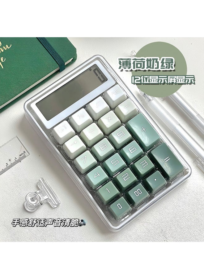 High-appearance Keyboard Calculator With Cute Buttons, Large Screen, Portable For Students, Office Use, Accounting And Finance Special