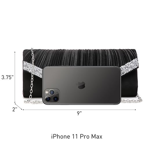 Dasein Clutch Purses for Women Evening Bags Formal Clutches with Rhinestones for Wedding Party Prom Dressy Purse - Image 3