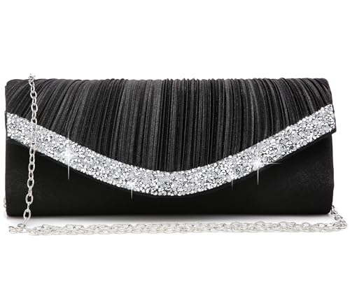 Dasein Clutch Purses for Women Evening Bags Formal Clutches with Rhinestones for Wedding Party Prom Dressy Purse - Image 1
