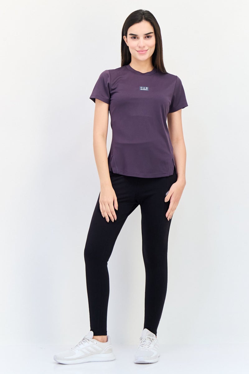 New Balance Women Sportswear Fit Short Sleeves Running T-Shirt, Dark Purple  - Image 2