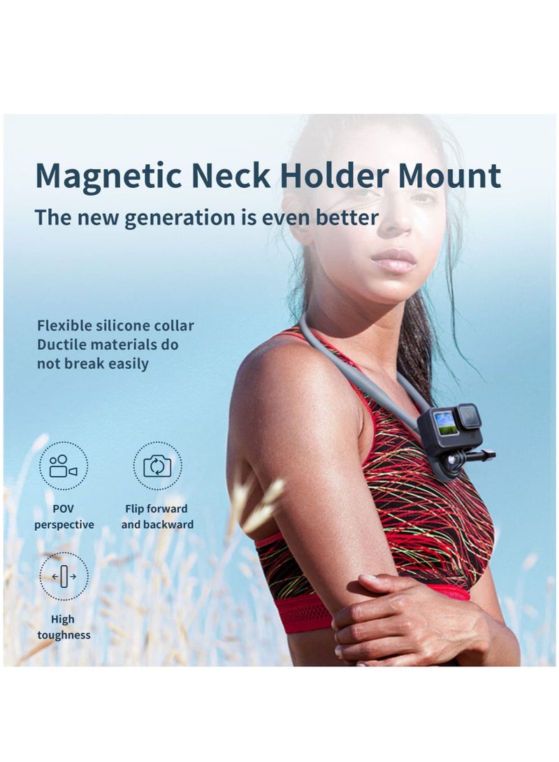 TELESIN Magnetic Neck Hanging Camera Holder for GoPro Insta360 DJI Action Sports Camera Vlog Neck Lanyard Body Strap Mount for Action Camera(Standard) - Image 3