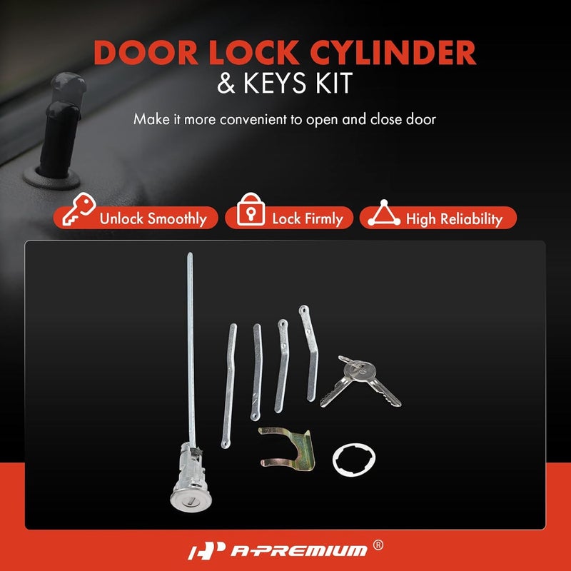 A-Premium Door Lock Cylinder Set with Keys - Image 2