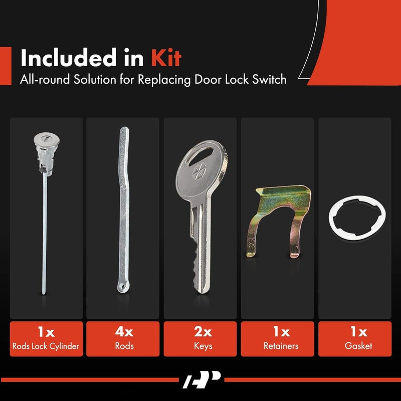 A-Premium Door Lock Cylinder Set with Keys - Image 4