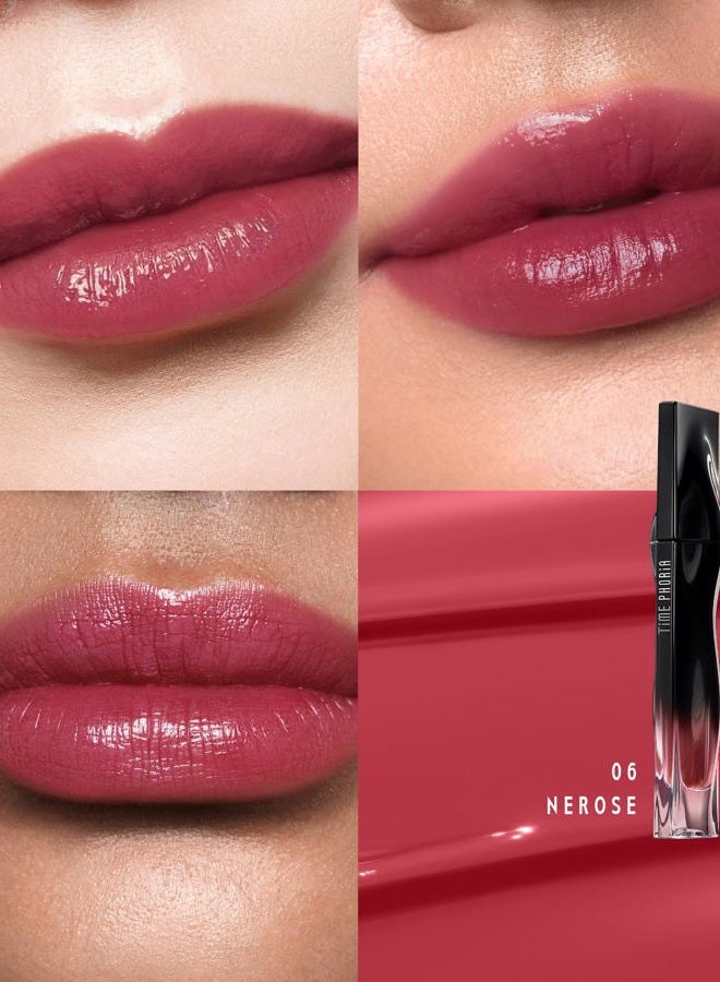 TIMEPHORIA STELLAR DUST LIP STAIN-Long Lasting, Waterproof and Transferproof Lip Tint, Glossy Finish Lip Gloss, Lightweight Lipstick, High Coverage, Vivid Color (06 NEROSE) - Image 2