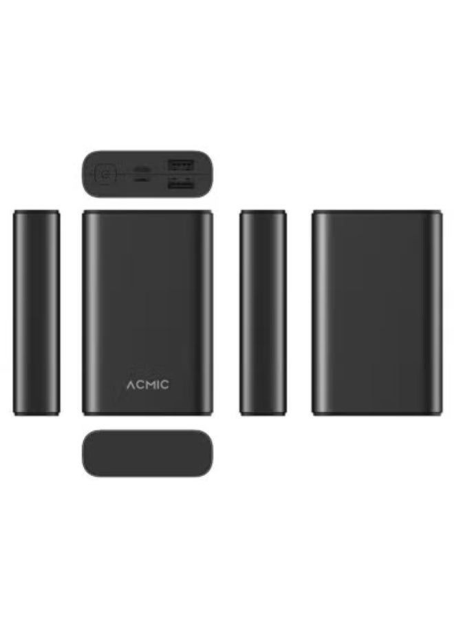 ACMIC 10000mAh Mini Metal Power Bank – Slim Fast Charging PD 18W, Portable Pocket Battery Pack with USB/Type-C Output, Durable Lightweight Design for Smartphones, Tablets & Gadgets - Image 2