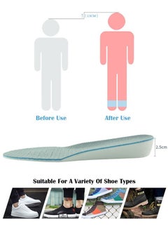 ZCM-HAPPY 2 Pairs Of Invisible Inner Heightening 2.5 cm Insoles With Multifunctional Shock Absorption Sweat Absorption And Breathability  - Image 4