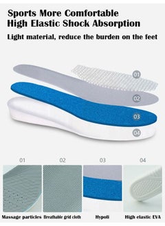 ZCM-HAPPY 2 Pairs Of Invisible Inner Heightening 2.5 cm Insoles With Multifunctional Shock Absorption Sweat Absorption And Breathability  - Image 2
