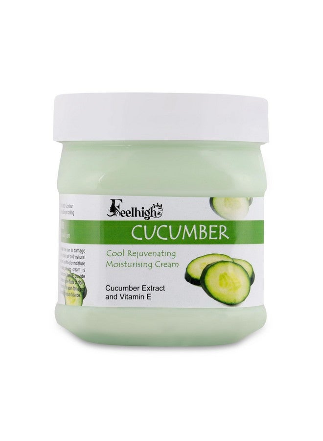 FEELHIGH كريم الوجه والجسم بالخيار فيلهigh للنساء والرجال (500 مل) | لجميع أنواع البشرة | بشرة ناعمة وصحية | إصلاح وتغذية | ترطيب عميق ومرطب | خالي من البارابين (خيار) - Image 1