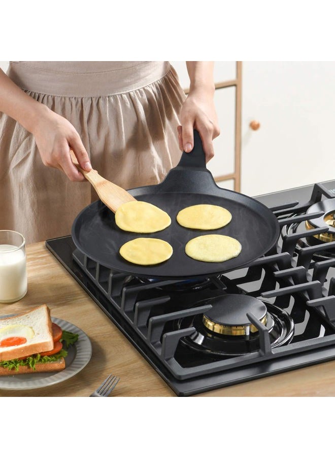 S·KITCHN Crepe Pan Nonstick Die-cast Aluminum Non-stick Induction Compatible Flat Tava Griddle, 10 Inches by - Image 2