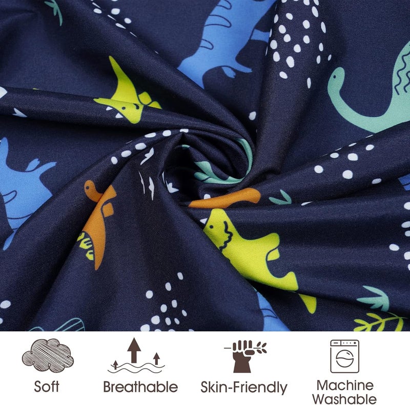 PHF 3 Pack Soft Dinosaur Crib Sheets Fitted Comfy Breathable Baby Sheets for Boys Girls 28x52 Inches Fits Standard Crib and Toddler Mattresses Navy Dinosaur - Image 5