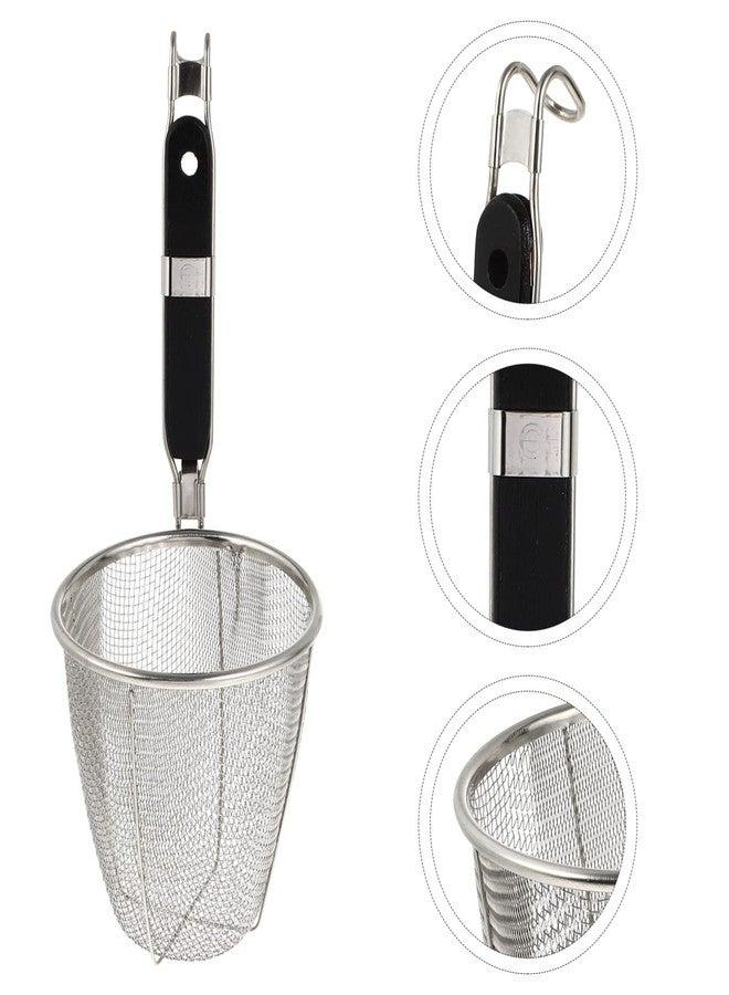PACKOVE Mesh Strainer Spoon Stainless Steel Pasta Basket Mesh Noodle Strainer Pasta Noodle Strainer Sieve Mesh Strainer with Handle for Home Restaurant Kitchen - Image 2