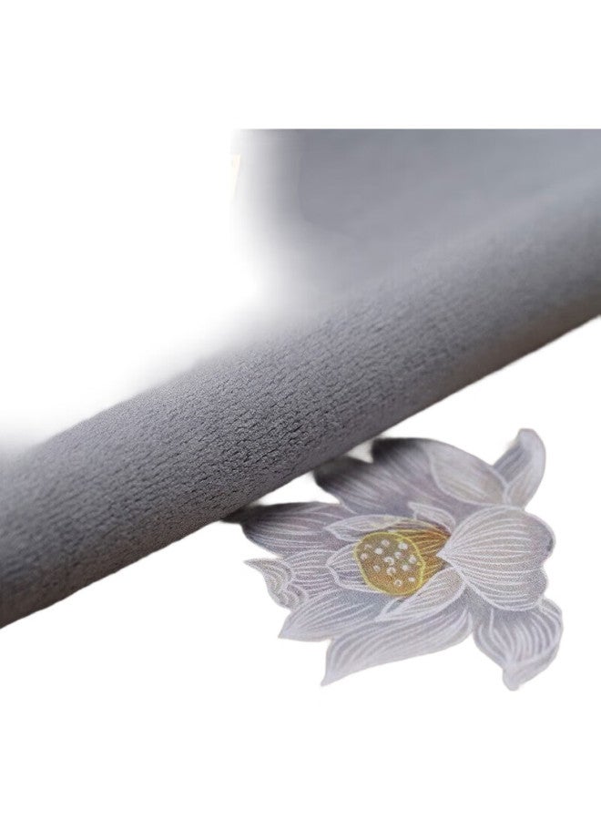 Mengting Painted Tea Towel, Absorbent, High-End, For Tea Table, Thick, Long, Lotus Pattern, 36*16.5Cm - Image 3