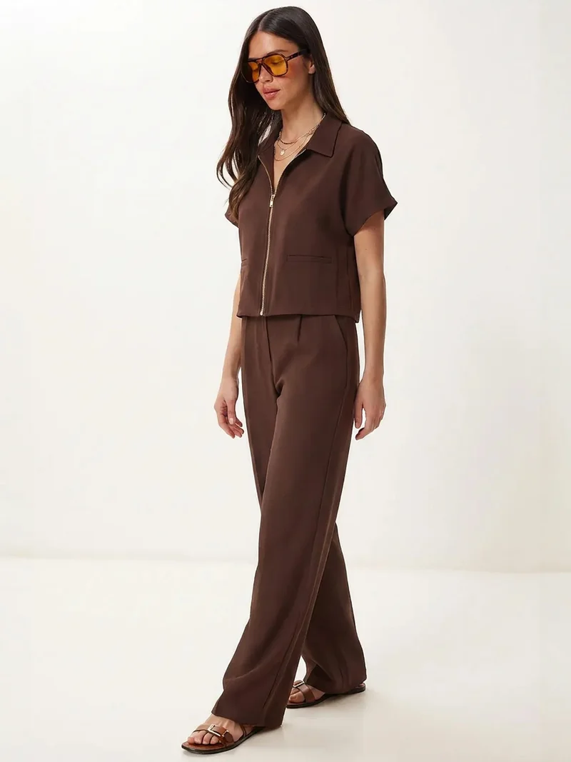السعادة في إسطنبول ISTANBUL Women's Vest And Wide-Leg Trouser Coord