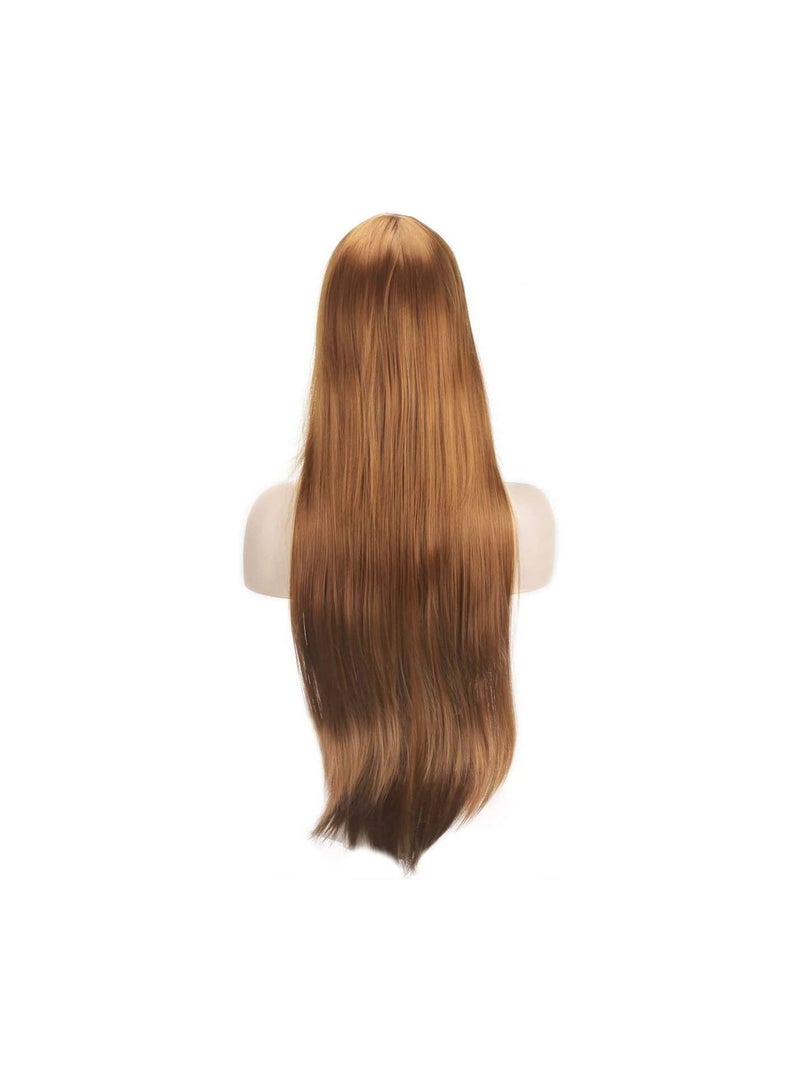 Estelle Wigs 32 Inches 80 cm Long Straight Anime Fashion Women's Cosplay Wig Party Wig With Free Wig Cap Brown - Image 5