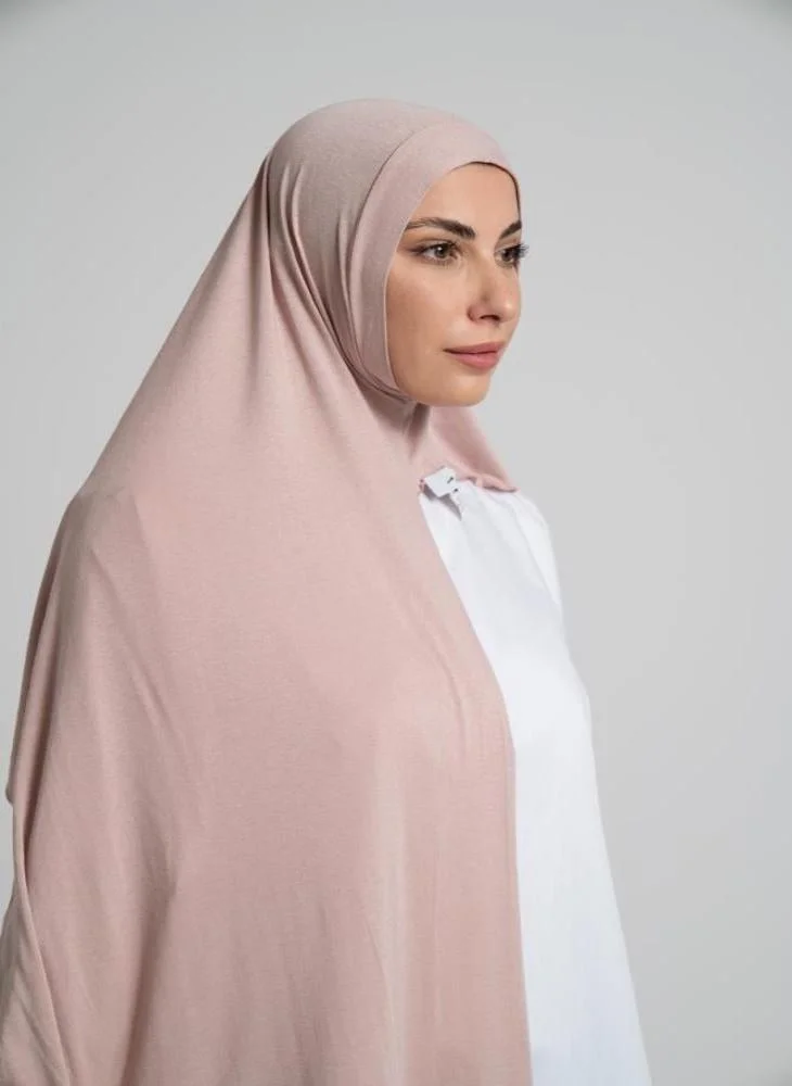أيلا فاشون حجاب قطن مخيط جاهز - بينك فاتح