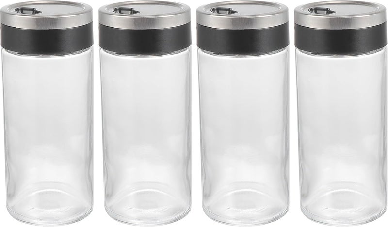 TOYANDONA Glass Kitchen Seasoning Jars 150ml Set of 4, Salt and Pepper Spice Storage Bottles, Condiment Containers for Cooking and Dining Organization Random Color - Image 1