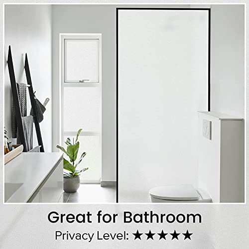 GREEWELT Frosted Films for Home & Office Glass Partition/Glass Door/Bathroom | Self Adhesive | Film Peel and Stick | Privacy Mirror Glass Film | 16 x 78 Inch - Image 2