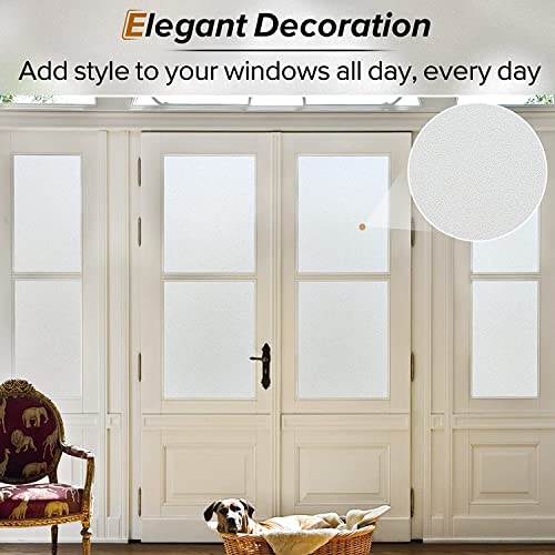 GREEWELT Frosted Films for Home & Office Glass Partition/Glass Door/Bathroom | Self Adhesive | Film Peel and Stick | Privacy Mirror Glass Film | 16 x 78 Inch - Image 4
