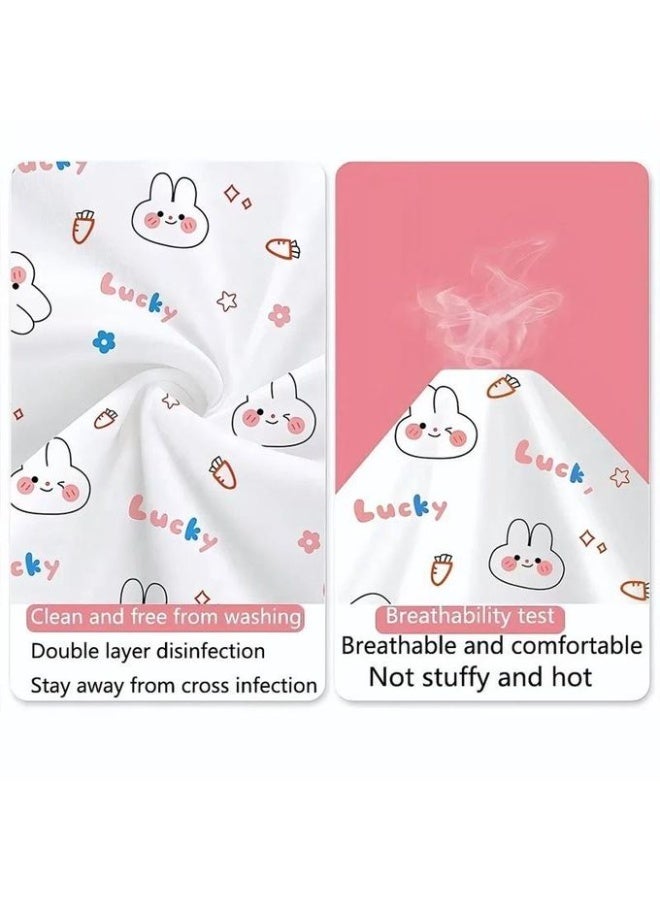 🛏️طقم أغطية سرير للسفر للاستخدام مرة واحدة، غطاء سرير كامل خالٍ من البلاستيك من 3 قطع مع واقيات للوسائد، وملاءات سفر للاستخدام مرة واحدة للفنادق والنزل والمساكن الطارئة - Image 5