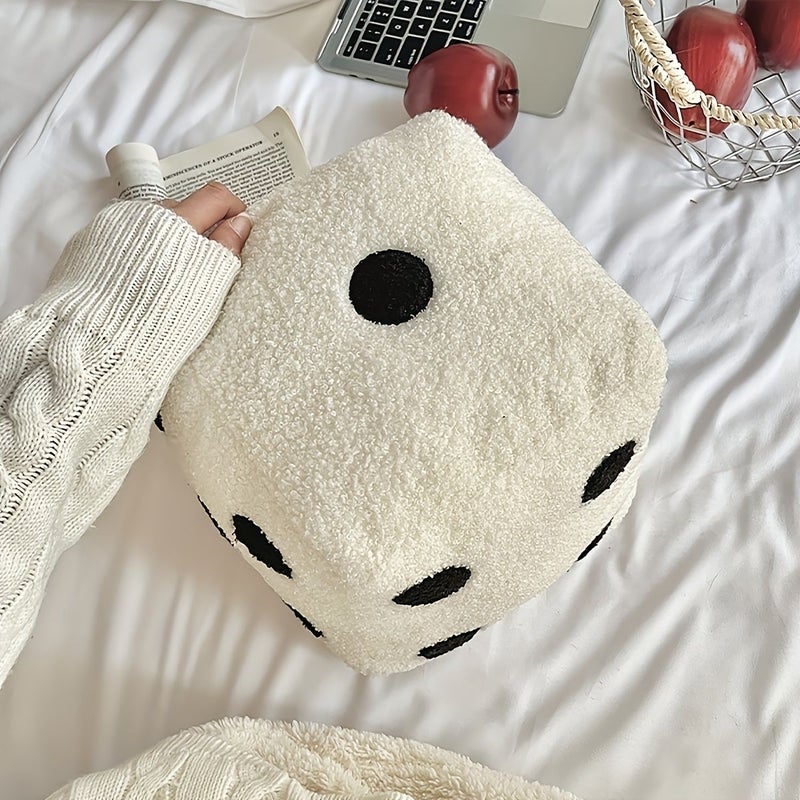 2Pcs Soft Sofa Decoration Dice Pillows 1 Black 1 White for Living Room Bedroom Home Decoration Decorative Playful Foam Cushions - Image 5