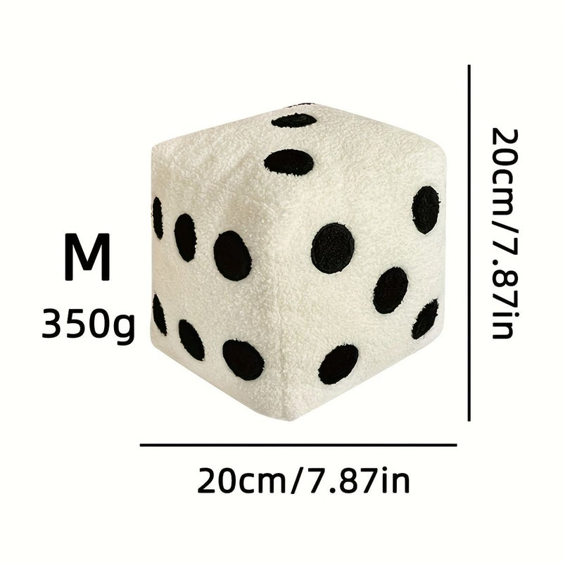 2Pcs Soft Sofa Decoration Dice Pillows 1 Black 1 White for Living Room Bedroom Home Decoration Decorative Playful Foam Cushions - Image 3