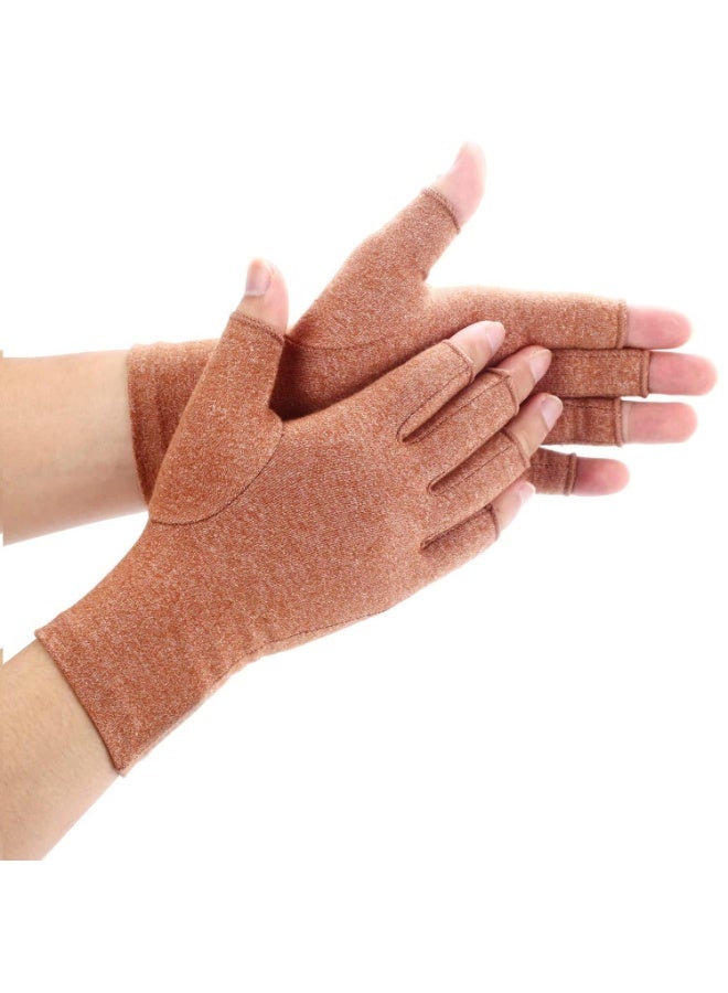 KOWVOWZ Compression Arthritis Gloves, Arthritic Joint Relief for Alleviate Rheumatoid, Osteoarthritis, Ease Muscle Tensi on Fingerless, Breathable & Moisture, All-Day Comfort for Women and Men - Image 1